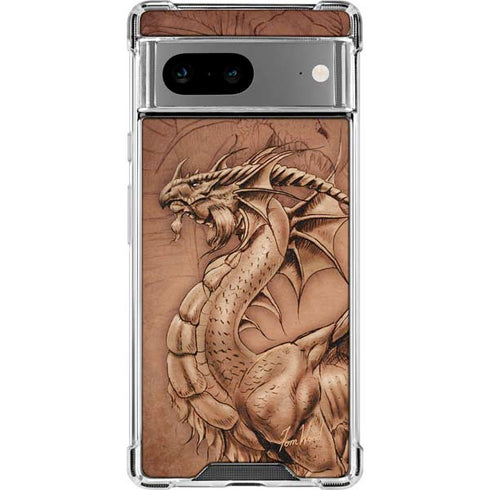 Dragon Parchment by Tom Wood Google Pixel 8 Clear Case